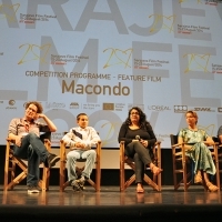 Cast and crew of the film MACONDO, Press conference, National Theatre, Sarajevo Film Festival, 2014 (C) Obala Art Centar