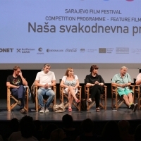 Competition Programme Press Conference OUR EVERYDAY LIFE, National Theatre, 21. Sarajevo Film Festival, 2015 (C) Obala Art Centar