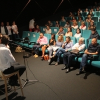 Q&A Session with George Larsen, Kasper Vedsmand and Heidi Elise Christensen moderated by Aida Čerkez, 1995-2015. Dealing With the Past programme, Multiplex Cinema City, 21. Sarajevo Film Festival, 2015 (C) Obala Art Centar