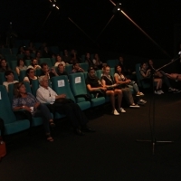 An introductory address by the Director of the Sarajevo Film Festival, Mr. Mirsad Purivatra, at opening of the 1995-2015. Dealing With the Past programme, Multiplex Cinema City, 21. Sarajevo Film Festival, 2015 (C) Obala Art Centar