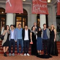 Cast and crew of the film A DECENT WOMAN, Competition Programme - Features Film, Red Carpet, National Theatre, 22. Sarajevo Film Festival, 2016 (C) Obala Art Centar