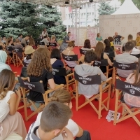 Docu Corner - Live Forum: Conversation with Mihajlo Jevtić, FOUR PASSPORT, Competition Programme - Documentaries, Docu Corner, Festival Square, 22. Sarajevo Film Festival, 2016 (C) Obala Art Centar