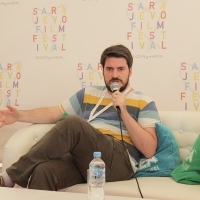Conversation with Ognjen Glavonić, director of DEPTH TWO, Competition Programme - Documentaries, Docu Corner, Festival Square, 22. Sarajevo Film Festival, 2016 (C) Obala Art Centar