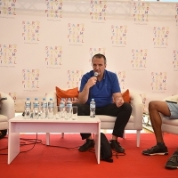 Conversation with Namik Kabil, director of THE HEART OF WOOD, Competition Programme - Documentaries, Docu Corner, Festival Square, 22. Sarajevo Film Festival, 2016 (C) Obala Art Centar