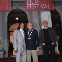 Haris Burina, Miloš Radović and Lazar Ristovski, TRAIN DRIVER'S DIARY, Avant Premiere, Red Carpet, National Theatre, 22nd Sarajevo Film Festival, 2016 (C) Obala Art Centar