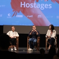 Cast and crew of the film HOSTAGES, Competition Programme Press Conference, Competition Programe - Feature Film, National Theatre, 23. Sarajevo Film Festival, 2017 (C) Obala Art Centar