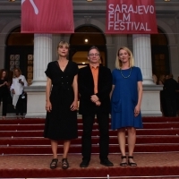 Hana Jušić, Jukka-Pekka Laakso, Amira Lekić, Members of European Short Film Jury, Red Carpet, National Theatre, 23. Sarajevo Film Festival, 2017 (C) Obala Art Centar