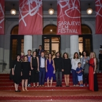 Cast and crew of the film DAYBREAK, Competition Programme, Competition Programe - Feature Film, Red Carpet, National Theatre, 23. Sarajevo Film Festival, 2017 (C) Obala Art Centar