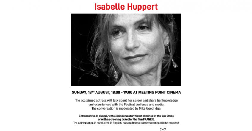 Masterclass with Isabelle Huppert