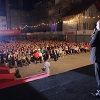 Director of SFF Mirsad Purivatra, !hej Open Air Cinema, Open Air Programme, 2013, © Obala Art Centar