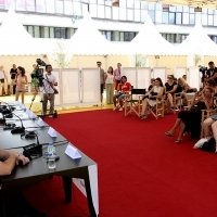 Crew of the film CARMEN, Press Conference, Festival Square, 2013, © Obala Art Centar