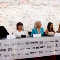 Crew of the film CARMEN, Press Conference, Festival Square, 2013, © Obala Art Centar