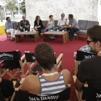 Coffee with ... Programme, Competition Programme Feature Film Jury, 19th Sarajevo Film Festival, Festival Square, 2013, © Obala Art Centar 