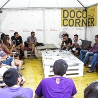 DocuCorner, Live forum, 19th Sarajevo Film Festival, Festival Square, 2013, © Obala Art Centar 