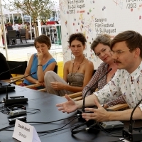 Crew of the film SOLDATE JEANNETTE, Press Conference, Festival Square, 2013, © Obala Art Centar