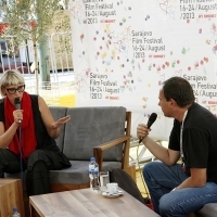 Coffee with ... Programme, director Jasmila Žbanić, Festival Square, 2013, © Obala Art Centar 