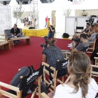 Coffee with ... Programme, director Jasmila Žbanić, Festival Square, 2013, © Obala Art Centar 