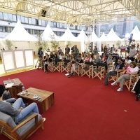 Coffee with ... Programme, Crew of the film OMAR, Festival Square, 2013, © Obala Art Centar 
