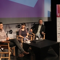 Jean Michel Frodon with Jovan Marjanović, Session, Talents Sarajevo, Academy of Performing Arts, Sarajevo Film Festival, 2014 (C) Obala Art Centar