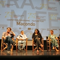 Cast and crew of the film MACONDO, Press conference, National Theatre, Sarajevo Film Festival, 2014 (C) Obala Art Centar