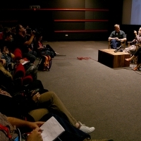 Actress Marion Bailey and Director of the film MR. TURNER Mike Leigh, Q&A, Meeting Point Cinema, Sarajevo Film Festival, 2014 (C) Obala Art Centar 