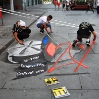 Teen Arena events, Plateau in front of BBI center, Sarajevo Film Festival, 2014 (C) Obala Art Centar