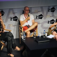 Jasmila Žbanić and Aleksandar Hemon, LOVE ISLAND - Case study, Talents Sarajevo, Academy of Performing Arts, Sarajevo Film Festival, 2014 (C) Obala Art Centar