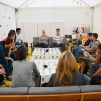 Small Talk, Big Ice Cream, Festival Square, Sarajevo Film Festival, 2014 (C) Obala Art Centar