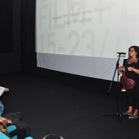 Mais Darwazah - Director of the film MY LOVE AWAITS ME BY THE SEA, Sarajevo Film Festival Partner Present: Doha Film Institute, Cinema City Multiplex, Sarajevo Film Festival, 2014 (C) Obala Art Centar