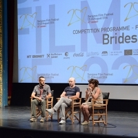 Cast and crew of the film BRIDES, Press conference, National Theatre, Sarajevo Film Festival, 2014 (C) Obala Art Centar