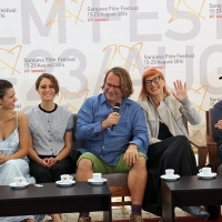 Ada Condeescu, Ariane Labed, Hrvoje Hribar, Jasmila Žbanić, Aleksandar Hemon, LOVE ISLAND, Coffee With... Programme, Festival Square, Sarajevo Film Festival, 2014 (C) Obala Art Centar