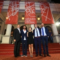 Cast and crew of the film THOUSAND, Avant Premiere, Red Carpet, National Theatre, 21. Sarajevo Film Festival, 2015 (C) Obala Art Centar