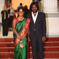 Actress Kalieaswari Srinivasan and actor Jesuthasan Antonythasan from film DHEEPAN, Red Carpet, National Theatre, 21. Sarajevo Film Festival, 2015 (C) Obala Art Centar