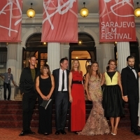 Cast and crew from film THE HIGH SUN, Red Carpet, National Theatre, 21. Sarajevo Film Festival, 2015 (C) Obala Art Centar