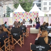 
Director Michel Franco in Conversation With Vesna Milek - Slovenian journalist and publicist, Coffee With... Programme, Festival Square, 21. Sarajevo Film Festival, 2015 (C) Obala Art Centar