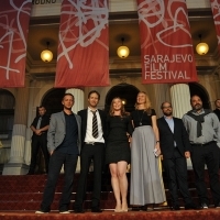 Levente Molnár, László Nemes, Clara Royer, Elma Tataragić, Gábor Sipos and Gábor Rajna, SON OF SAUL, Competition Programme - Features Film, Red Carpet, National Theatre, 21. Sarajevo Film Festival, 2015 (C) Obala Art Centar