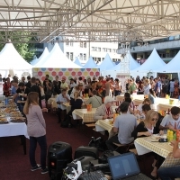 Breakfast in partnership with Bosnalijek, Festival Square, 21. Sarajevo Film Festival, 2015 (C) Obala Art Centar