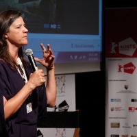 Kirsten Johnson, author of a Kinoscope documentary film CAMERAPERSON, LOST&FOUND: FOOTAGE REFRAMED, Talents Sarajevo, ASU Open Stage (D, DP, P), 22. Sarajevo Film Festival, 2016 (C) Obala Art Centar