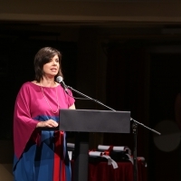 Amra Bakšić Čamo, host of the Sarajevo Film Festival Awards Ceremony, National Theatre, 22. Sarajevo Film Festival, 2016 (C) Obala Art Centar