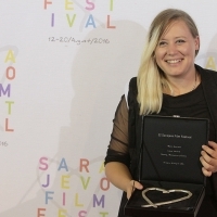 Irena Ivanova, GODLESS / BEZBOG, HEART OF SARAJEVO FOR BEST ACTRESS, Photo Call, Festival Square, 21. Sarajevo Film Festival, 2015 (C) Obala Art Centar