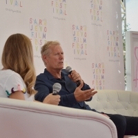 Coffee with... Hans Petter Moland, A CONSPIRACY OF FAITH, moderated by Mathilde Henrot, Open Air Programme, Festival Square, 22. Sarajevo Film Festival, 2016 (C) Obala Art Centar