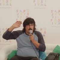 Conversation with Đorđe Čenić, director of DOWN THERE, Competition Programme - Documentaries, Docu Corner, Festival Square, 22. Sarajevo Film Festival, 2016 (C) Obala Art Centar