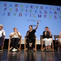 Cast and crew of the film GODLESS, Competition Programme - Press Conference, Competition Programme - Features, National theatre, 22. Sarajevo Film Festival, 2016 (C) Obala Art Centar