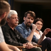 Cast and crew of the film DOGS, Competition Programme Preview Screening, National Theatre, 22. Sarajevo Film Festival, 2016 (C) Obala Art Centar