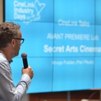 CineLink Talks / AVANT PREMIERE Lab, Secret Arts Cinema – Hrvoje Pukšec (Pari pikule), Hotel Europe - Atrium, 23. Sarajevo Film Festival, 2017 (C) Obala Art Centar