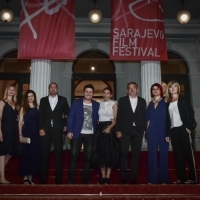 Cast and crew of the film DIRECTIONS, Competition Programme, Competition Programe - Feature Film, Red Carpet, National Theatre, 23. Sarajevo Film Festival, 2017 (C) Obala Art Centar