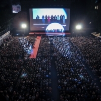 Cast and crew of the film THE FROG, Open Air Programe, Raiffeisen Open Air Cinema, 23. Sarajevo Film Festival, 2017 (C) Obala Art Centar