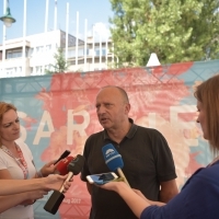 Mirsad Purivatra, Sarajevo Film Festival director, Press Lunch, Festival Square, 23. Sarajevo Film Festival, 2017 (C) Obala Art Centar