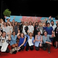 Docu Rough Cut Boutique Award Ceremony and Bye Bye Drink, Festival Square, 23. Sarajevo Film Festival, 2017 (C) Obala Art Centar