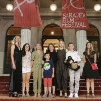 Cast and crew of SON OF SOFIA, Competition Programe - Feature Film, Red Carpet, National Theatre, 23. Sarajevo Film Festival, 2017 (C) Obala Art Centar